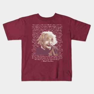 A. Einstein Portrait and quote Kids T-Shirt